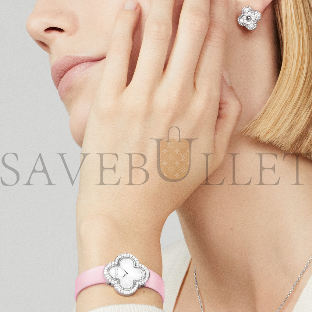 VAN CLEEF ARPELS VINTAGE ALHAMBRA EARRINGS - WHITE GOLD, DIAMOND VCARA44600 VAN CLEEF ARPELS VINTAGE ALHAMBRA EARRINGS - WHITE GOLD, DIAMOND VCARA44600